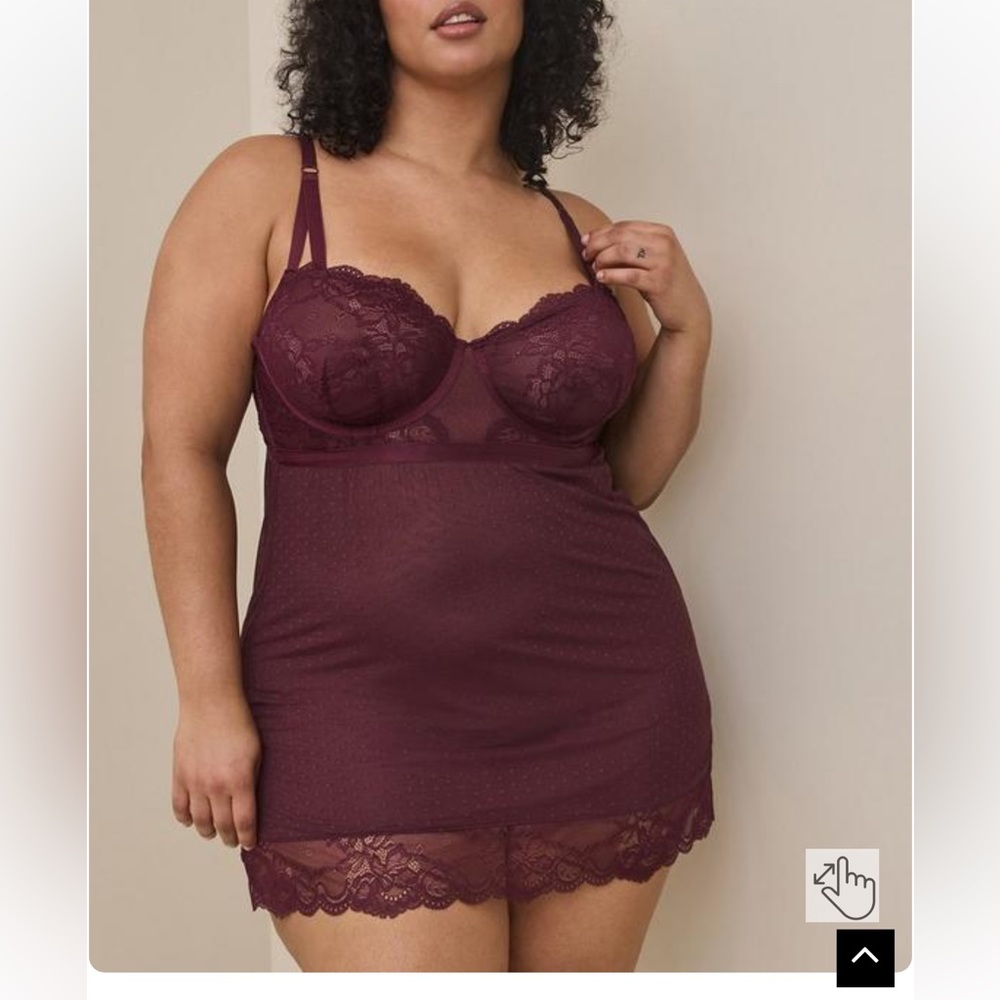 NWT Torrid “Wine-tasting Dot Babydoll” XL